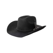 100% Wool Felt Cowboy Hat with Felt Ribbon and Buckle