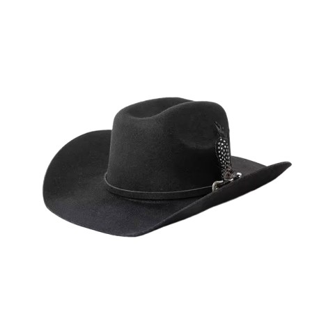 100% Wool Felt Cowboy Hat with Felt Ribbon and Buckle