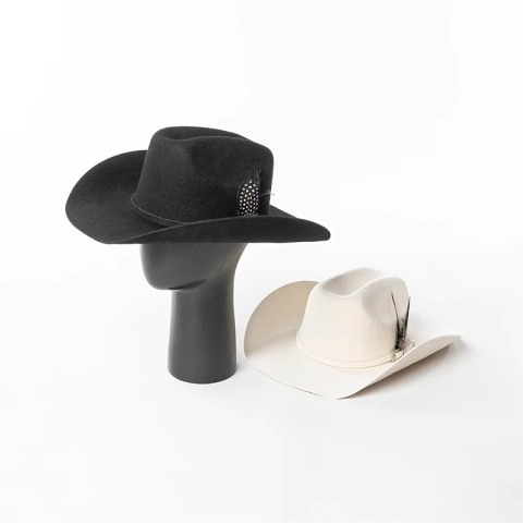 100% Wool Felt Cowboy Hat with Felt Ribbon and Buckle