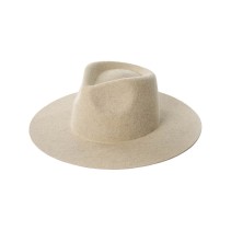 100% Wool Felt Fedora — Wide Brim, Unisex