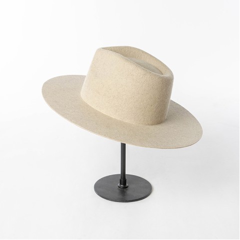 100% Wool Felt Fedora — Wide Brim, Unisex