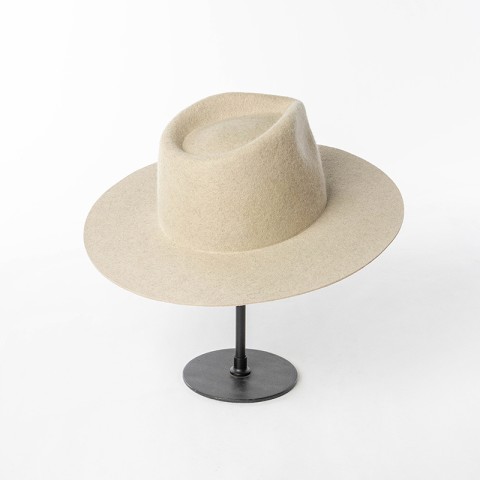 100% Wool Felt Fedora — Wide Brim, Unisex