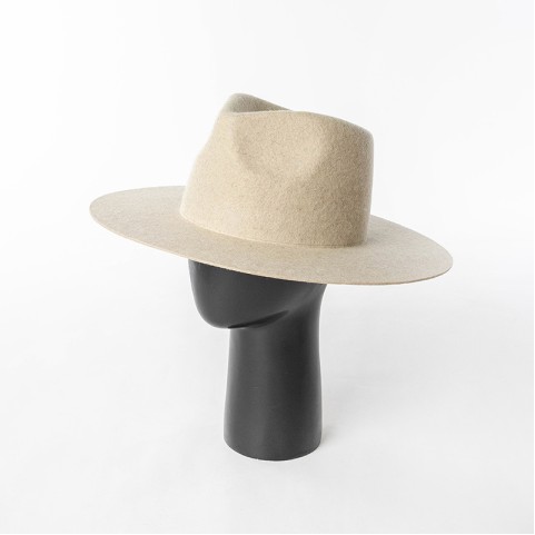 100% Wool Felt Fedora — Wide Brim, Unisex