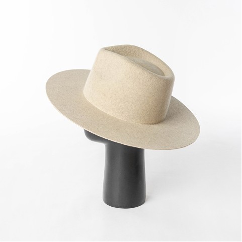 100% Wool Felt Fedora — Wide Brim, Unisex