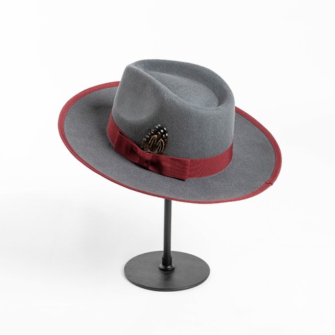 100% Australian Wool Felt Fedora with Ribbon Bow