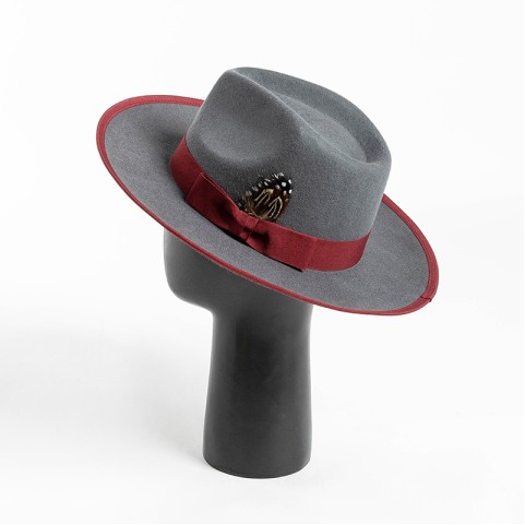 100% Australian Wool Felt Fedora with Ribbon Bow