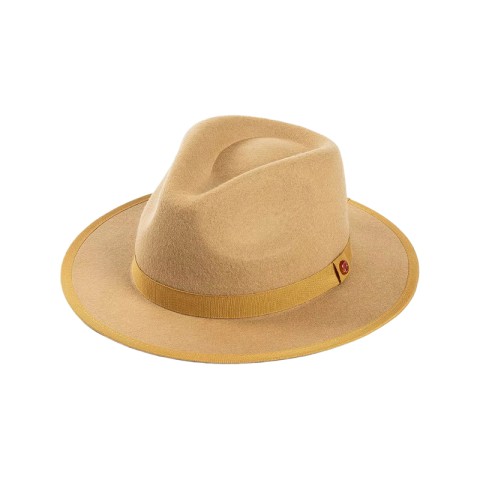 Wool Felt Fedora Hat with Ribbon Decoration Casual Men's Hat