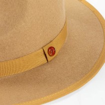 Wool Felt Fedora Hat with Ribbon Decoration Casual Men's Hat