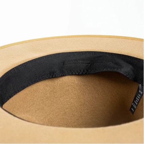 Wool Felt Fedora Hat with Ribbon Decoration Casual Men's Hat