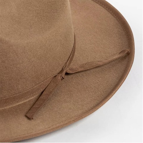 100% Wool Felt Fedora with Ribbon