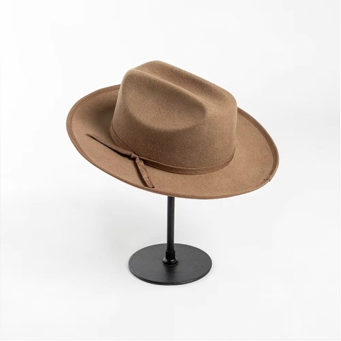 100% Wool Felt Fedora with Ribbon