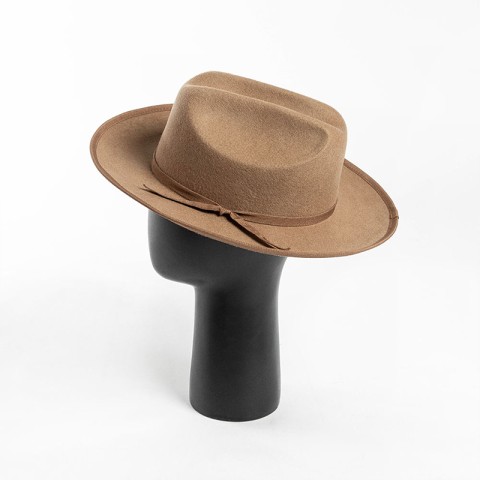 100% Wool Felt Fedora with Ribbon