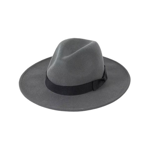 Wide Brim Wool Felt Fedora Hat