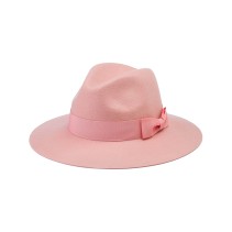 Hand-Embroidered Wool Felt Fedora Hat