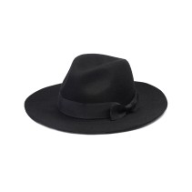 Hand-Embroidered Wool Felt Fedora Hat