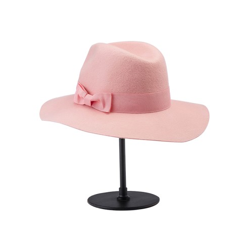 Hand-Embroidered Wool Felt Fedora Hat