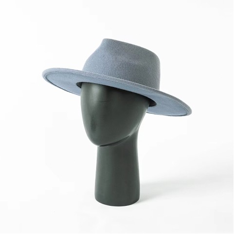 Wool Felt Fedora Hat with Ribbon Decoration