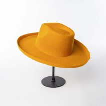 Hand-Embroidered Wide Brim Felt Hat