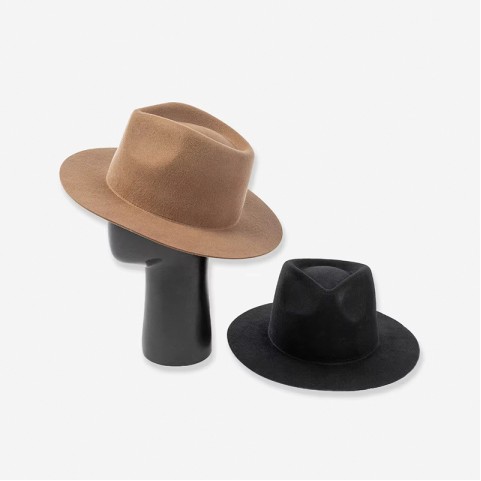 Short Brim Felt Hat Wool Felt Handmade Women's Hat