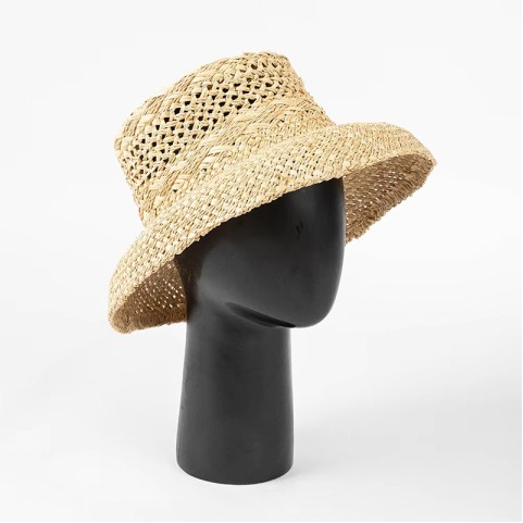 Raffia Straw Cloche Hat