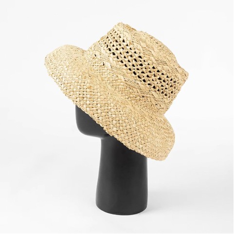 Raffia Straw Cloche Hat