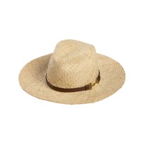 Natural Raffia Handwoven Wide Brim Fedora Hat