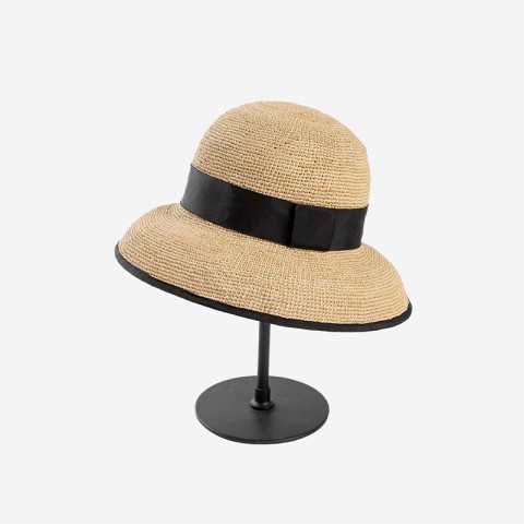 Natural Raffia Hand Crochet Foldable Straw Hat