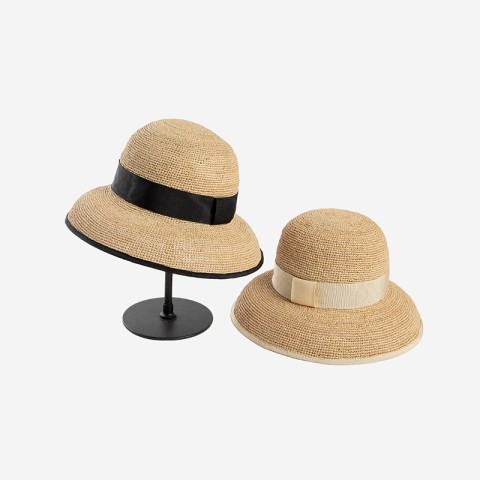 Natural Raffia Hand Crochet Foldable Straw Hat