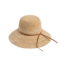 Natural Raffia Hand-Crocheted Wide Brim Hat