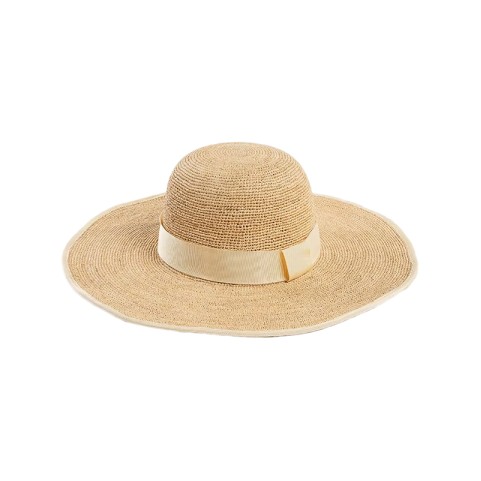 Raffia Wide Brim Foldable Hand Crochet Straw Hat