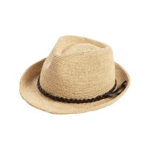 Raffia Hand Crochet Short Brim Hat