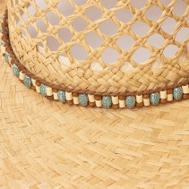 Wide Brim Raffia Cowboy Hat