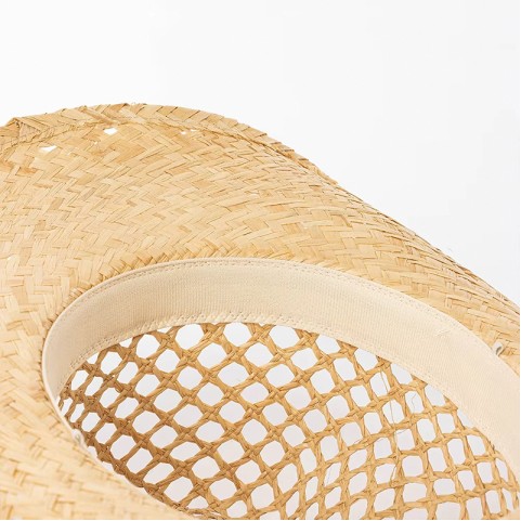 Wide Brim Raffia Cowboy Hat