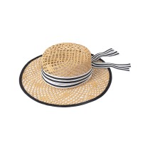 Raffia Straw Boater Hat