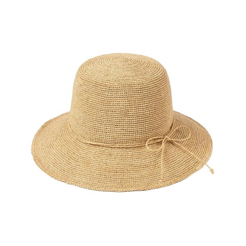 Foldable Raffia Straw Hand-Crocheted Bucket Hat