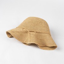 Foldable Raffia Straw Hand-Crocheted Bucket Hat