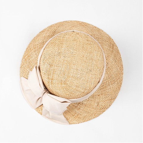 Natural Raffia Straw Bucket Hat