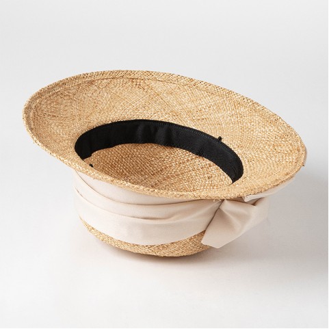 Natural Raffia Straw Bucket Hat