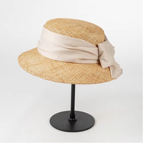 Natural Raffia Straw Bucket Hat