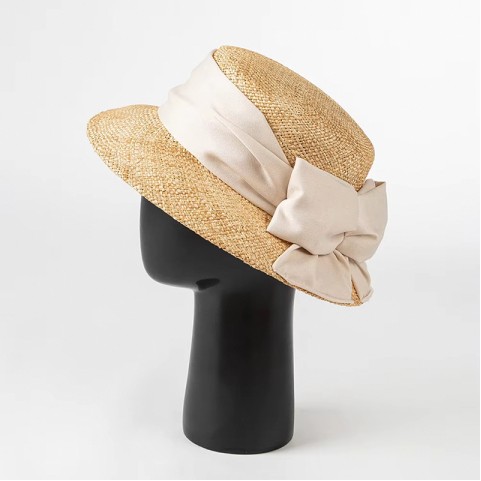 Natural Raffia Straw Bucket Hat