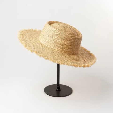 Raffia Straw Wide Brim Sun Hat