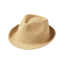 Natural Raffia Hand-Crochet Straw Hat