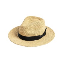 Natural Raffia Straw Fedora Hat