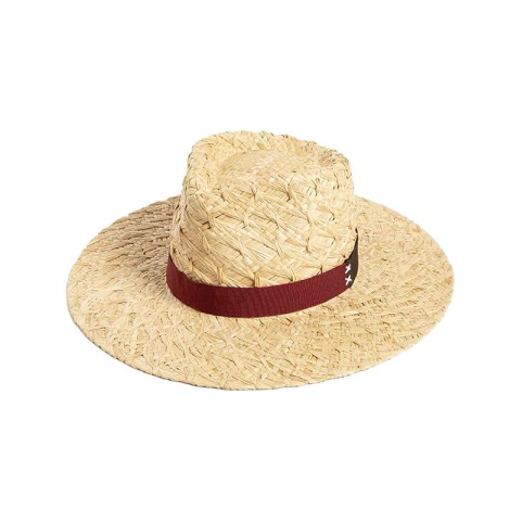 Raffia Straw Wide Brim Fedora Hat