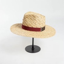 Raffia Straw Wide Brim Fedora Hat