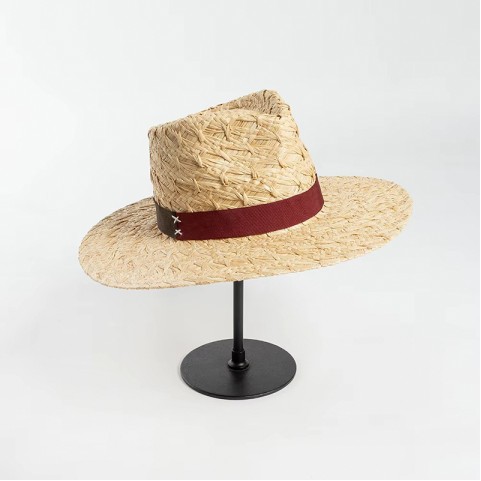Raffia Straw Wide Brim Fedora Hat