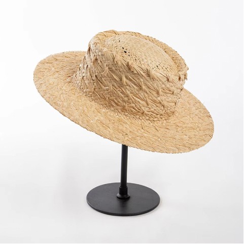 Natural Raffia Straw Wide Brim Handwoven Hat