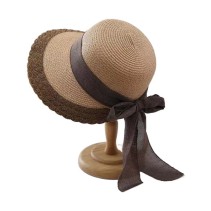 Fashion Wide Brim Natural Straw Sun Hat