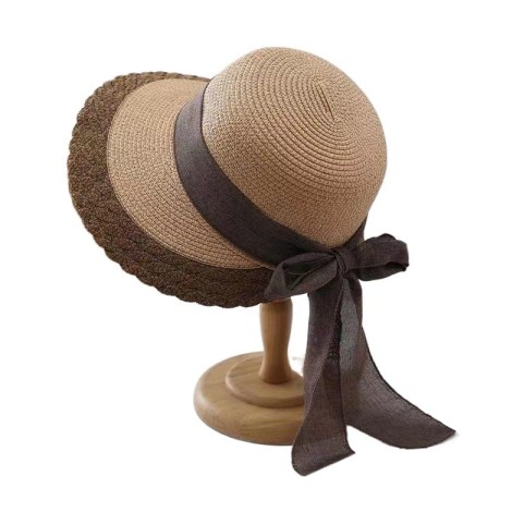 Fashion Wide Brim Natural Straw Sun Hat