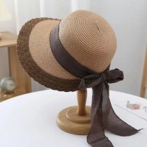 Fashion Wide Brim Natural Straw Sun Hat